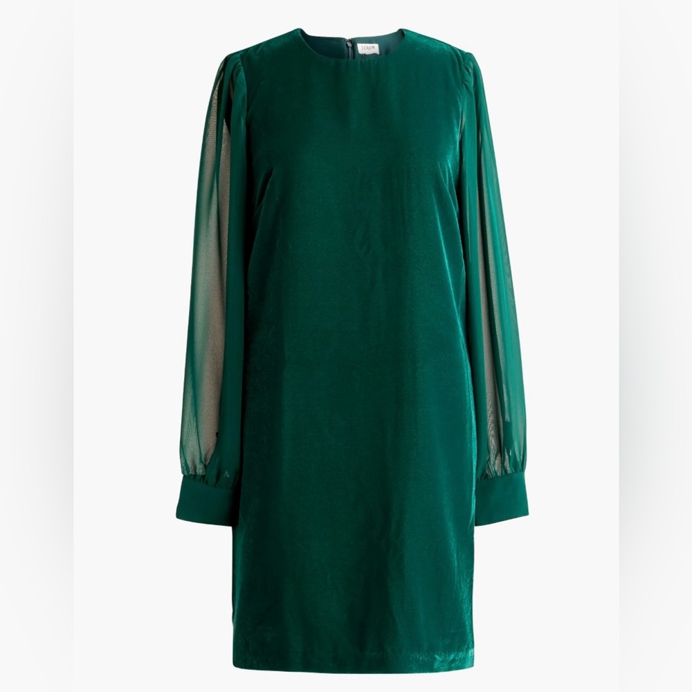 J. Crew, Green, Lined,Velvet Mini Dress.
Excellent Condition Sz 6